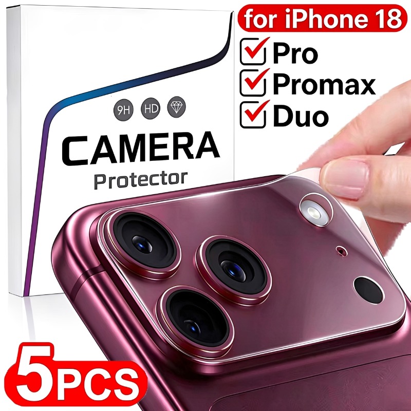 Hydrogel Screen Protector - 1-5 Adet Şeffaf Kamera Lens Koruyucu,
