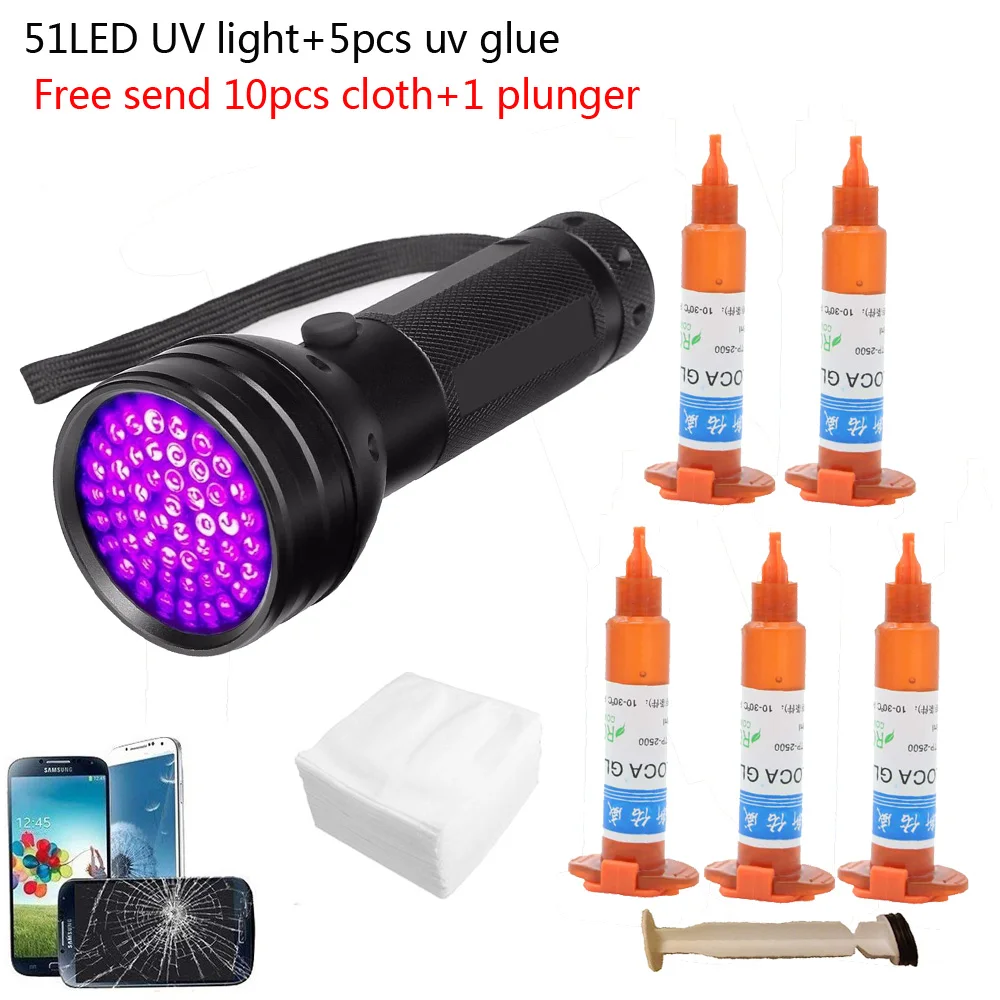 Liquid Uv Glue Kit - 51 LED UV Işığı, 5 adet/paket,
